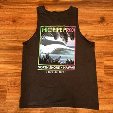 HIC Pipe Pro Hawaiian Island Creations Sz L Mens Tank Top Black 2021