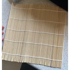 2 Pcs Bamboo Sushi Rolling Mat Set 24x24cm Japanese DIY Non Slip Sushi Maker Kit