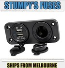 Car 12-24V Cigarette Lighter Outlet Socket with Dual USB Port Charger Kit 