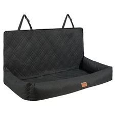 100lb Capacity Dog Car Seat - Adjustable for Medium & Large Pets, Black