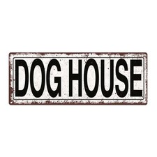 - Funny Dog House Metal Sign   6"x16" Rustic Metal Wall Art for Home Decor, I...