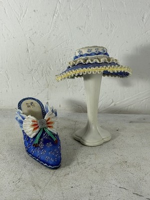 Willow Hall True Blue Vintage Schuh-, Hut- und Hutständer gebrochenes Band am Hut
