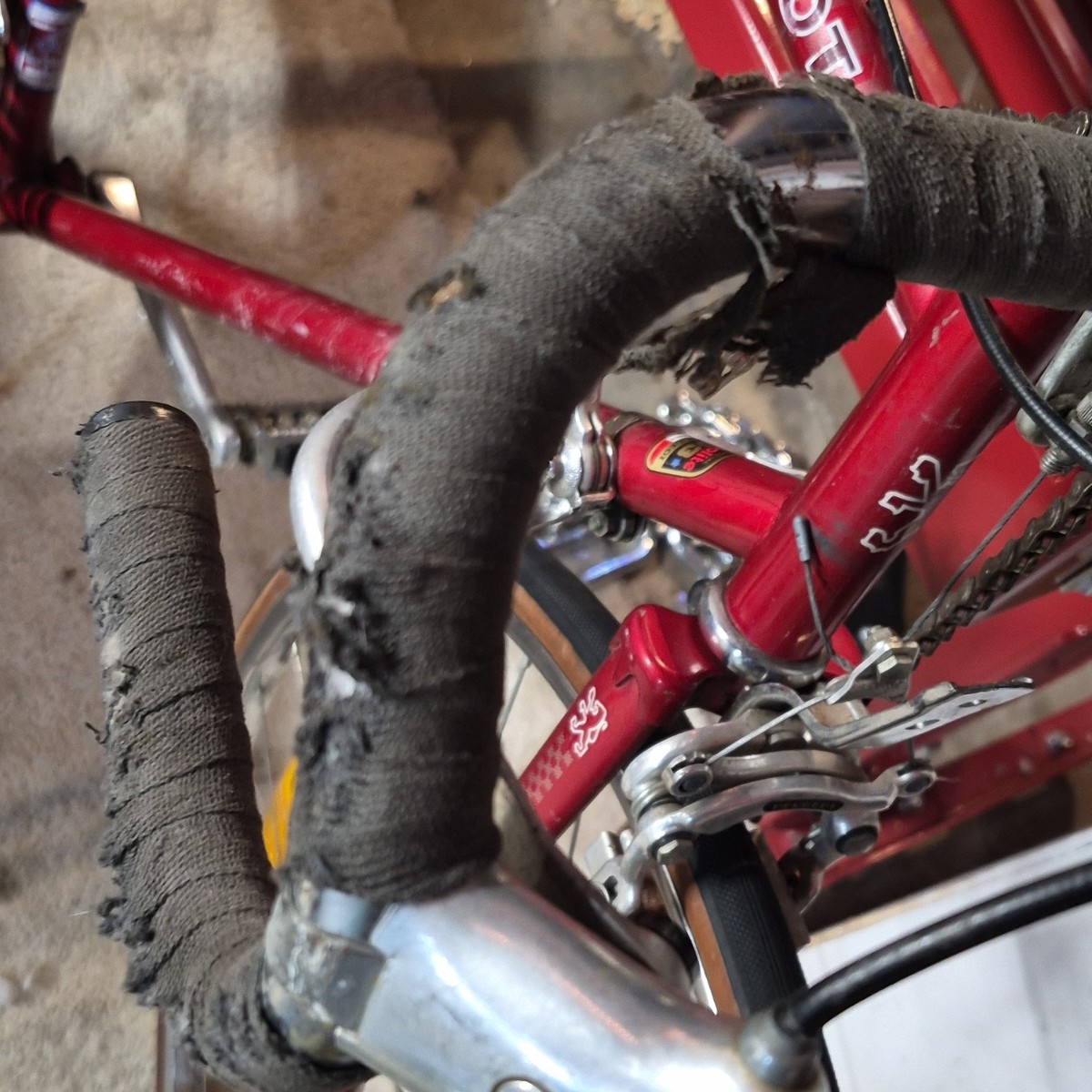 Peugeot Carbolite 103 Vintage Racing Bike Red Steel Frame Caliper