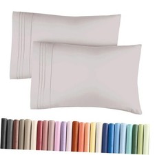Pillow Cases Set of - Ultra Soft Hotel Quality Queen 2 04 - Light Grey