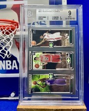 2003-24 Topps Rookie Matrix #BHJ Bosh/Hinrich/Lebron James Rookies BGS graded 9