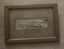 Antique 19th Century Silk Stevengraph Rowing “Are You Ready?”