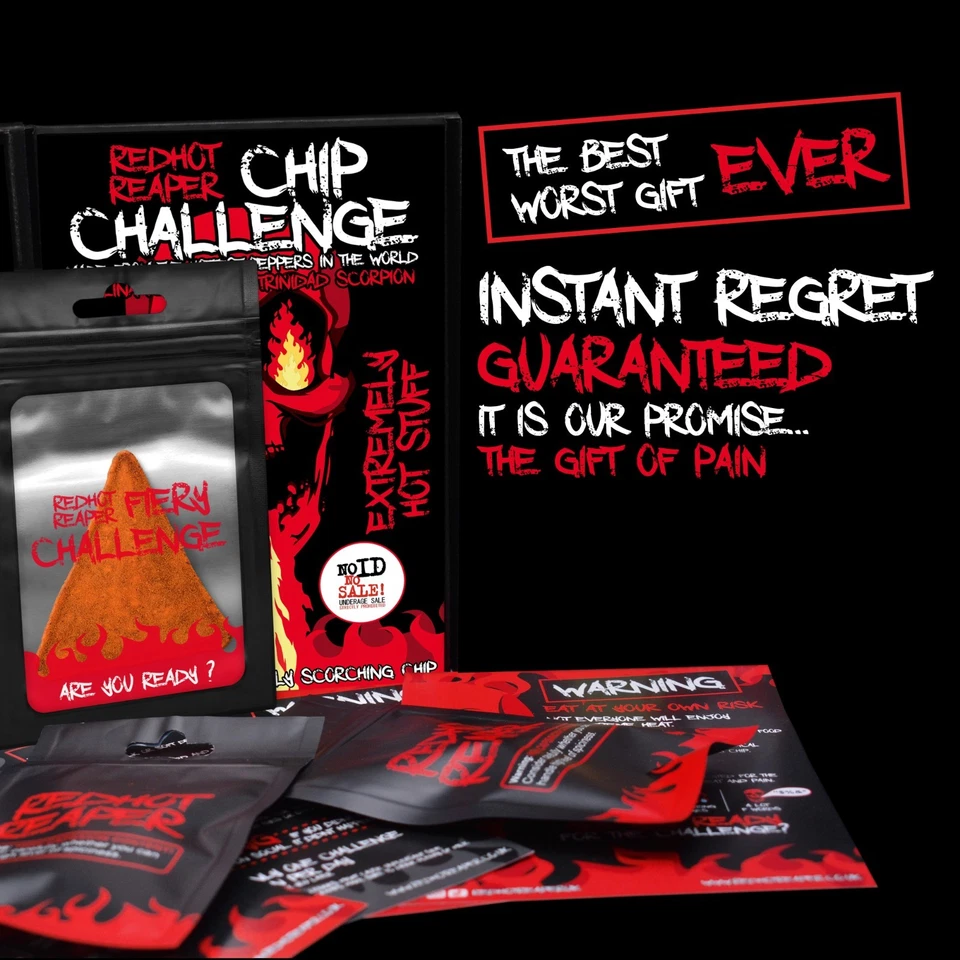 4x CHIP CHALLENGE - WORLDS HOTTEST CHILLI CHIP 🔥🔥(2x Twin Pack) - CLASSIC - Image 4 of 4