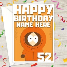 SOUTH PARK Personalised Birthday Card - personalized southpark kenny
