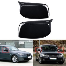 1 Paar Schwar Gl�nzend Spiegelkappe Au�enspiegel f�r BMW 6er E63 Limousine 04-07