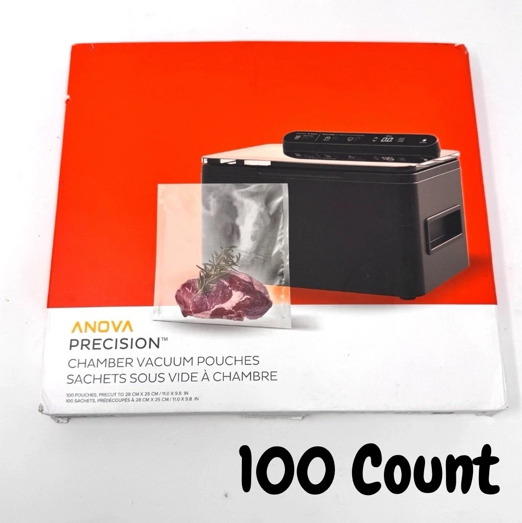 Anova ANCB01 Precision Chamber Vacuum Sealer Pouches Sachet 28 x 25 cm -100 Pack