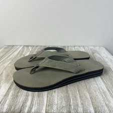 NWT Womens Rainbow Sandals Green Size L 7.5-8.5 