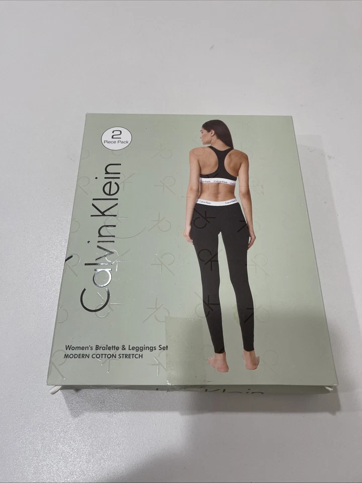 Calvin Klein Damen Bralette & Leggings Set Modern Cotton Stretch Large - Bild 2 von 3