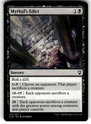 MTG Battle for Baldur's Gate Card CLB #135 Myrkul's Edict
