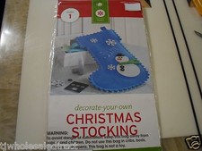 New  Decorate Your Own Christmas Stocking Kit Foam Stocking Kit Makes 1 Glue