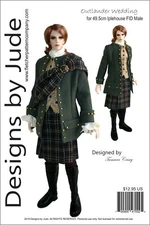 Outlander Wedding Jamie Doll Clothes Sewing Pattern 49.5cm Iplehouse FID M Model