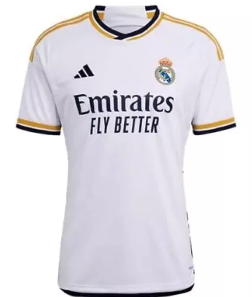 adidas Youth Large Soccer Real Madrid 23 24 Home Jersey Elegance