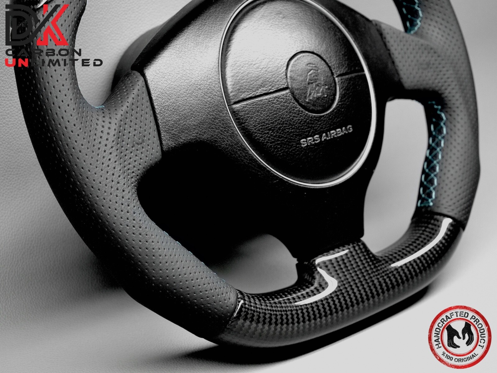 Lamborghini Murcielago LP670 LP650 LP640 Turquoise Ring Carbon Steering Wheel v3