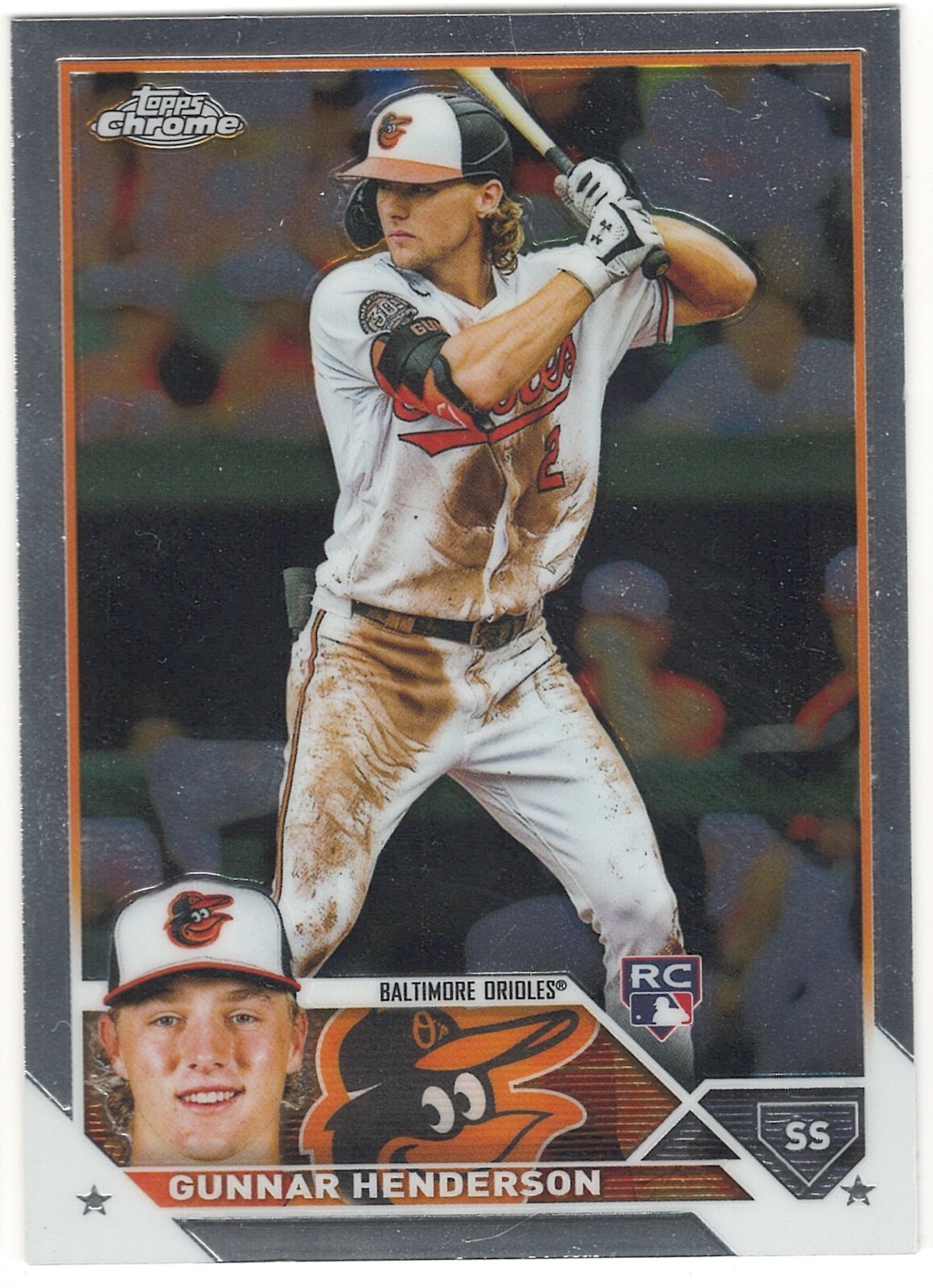 GUNNAR HENDERSON 2023 Topps Chrome #2 RC Rookie BALTIMORE ORIOLES