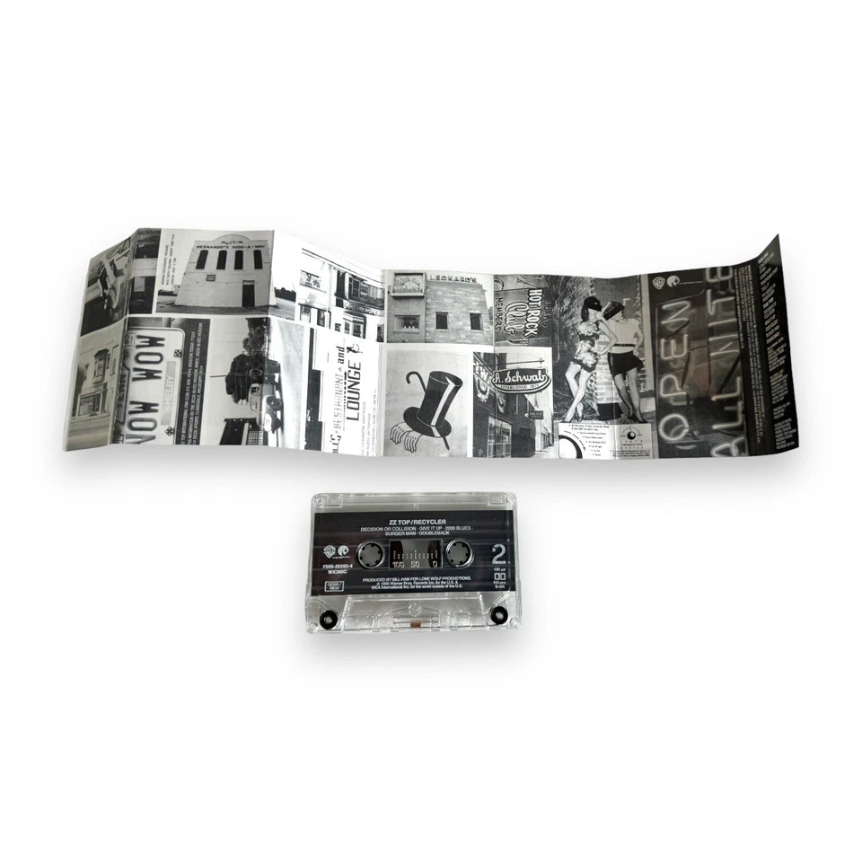 ZZ TOP RECYCLER CASSETTE Warner Bros. 7599-26265-4,WX 390C Blues Rock Pop Tape - Image 4 of 4