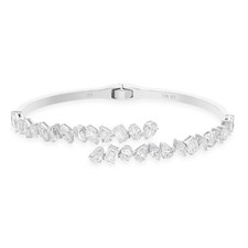5.27 KT Laboratrio Cresciuta Cvd Multi Forma Diamante Bracciale 18k Oro Bianco