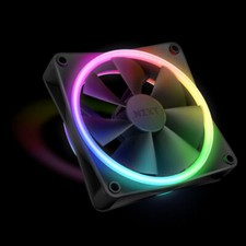 NZXT F120 RGB DUO 120mm x 120mm x 25mm BLACK Case 4Pin PWM Fan, RF-D12SF-B1