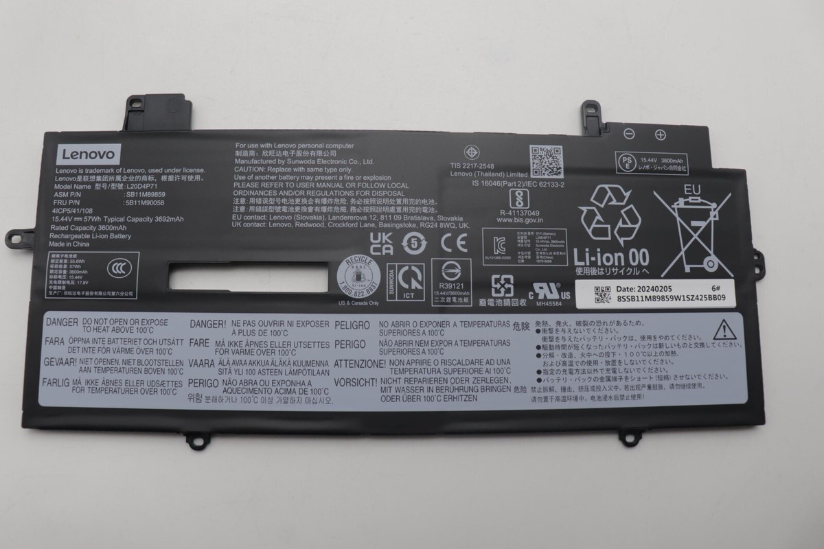 Brand New Lenovo Battery 5B11M90058 for X1 Carbon Gen 9 to 11