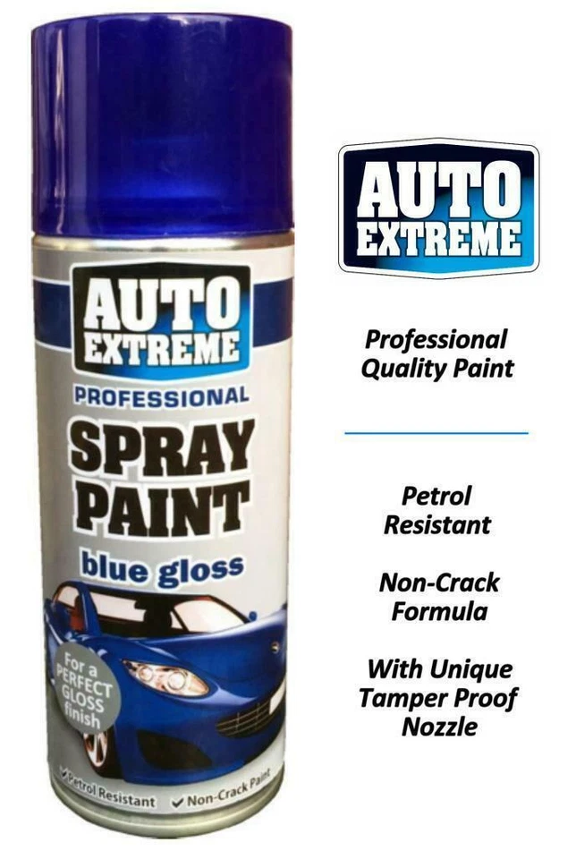 Blue Gloss Spray Paint Aerosol Auto Car Lacquer Wood Metal 400ml - Image 2 of 2