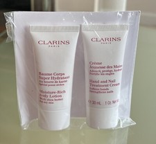 Clarins Moisture Rich Body Lotion Hand and Nail Treatment Cream 30ml ea