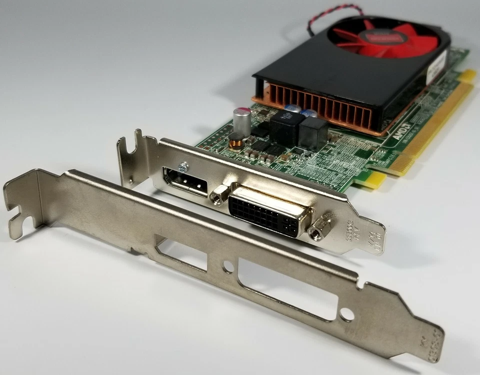 Tarjeta gráfica de video Dell AMD R7 250 2 GB PCIe x16 Windows 10 DVI DisplayPort Foto 3 de 4