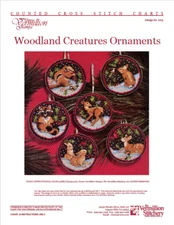 Woodland Creatures Ornaments Vermillion Stitchery Cross Stitch Pattern 05