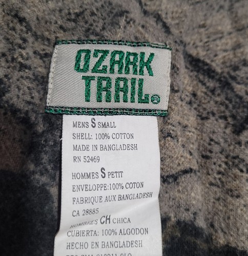 Vintage Ozark Trail Chamois Flannel Shirt Small Mossy Oak Breakup Tree Camo EUC - Picture 6 of 6