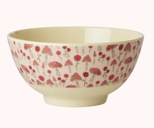 RICE: Two Tone Schüssel aus Melamin, Pink Happy Forest Print, 15 cm, 700 ml