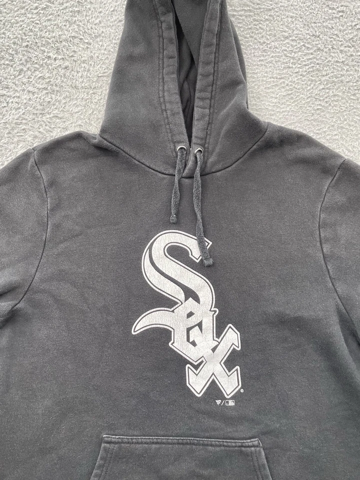 Chicago White Sox Sudadera con Capucha Mujer Mediana Negra Pullover Sudadera con Capucha Fanáticos Foto 2 de 4