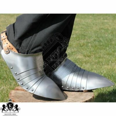 Mittelalterlich Sabatons Armor Metall Schuhe Tragbare Fighting Funktionell