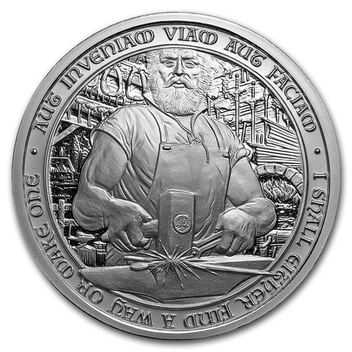 2 OZ THE DESTINY COIN 4 THE BLACKSMITH 2 oz .999 Silver BU Round - IN STOCK!!