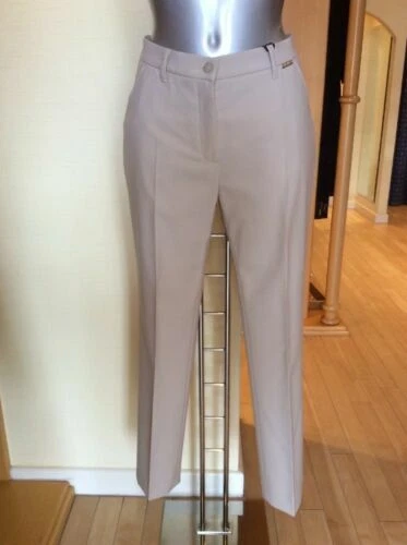 Beige Regular Size Trousers for Women