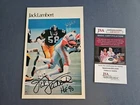 JACK LAMBERT "HOF '90" Signed 1981 Marketcom Mini Posters #12 of 50 - JSA COA