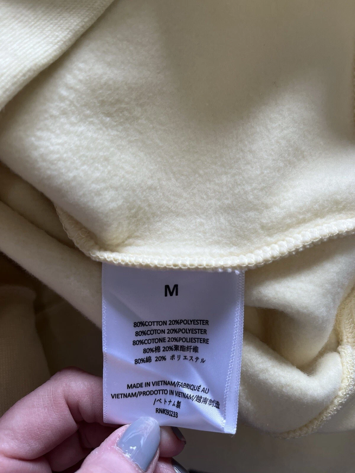 FEAR OF GOD Felpa con cappuccio ESSENTIALS PAURA DI DIO giallo banana pullover unisex taglia M nuova senza etichette