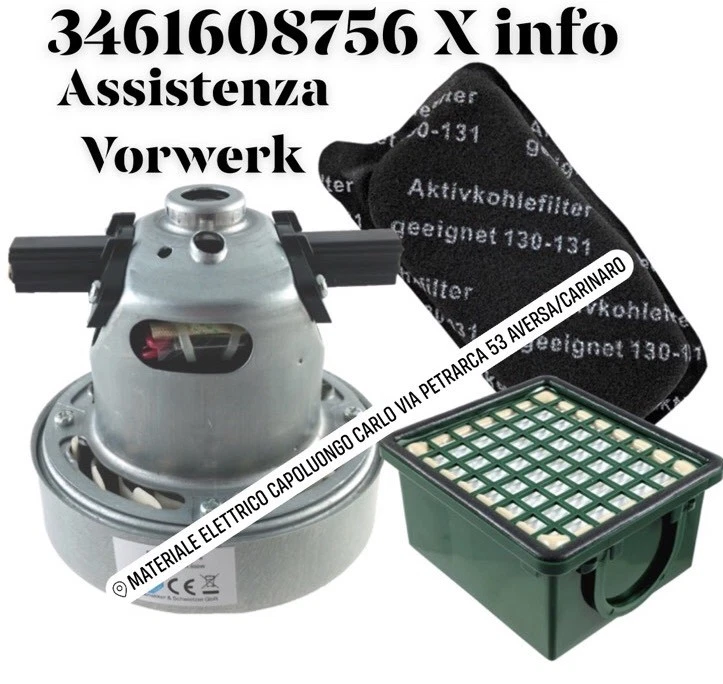 MOTORE FOLLETTO VK 130 VK 131 CERTIFICATO + FILTRO HEPA E FILTRO MOTORE