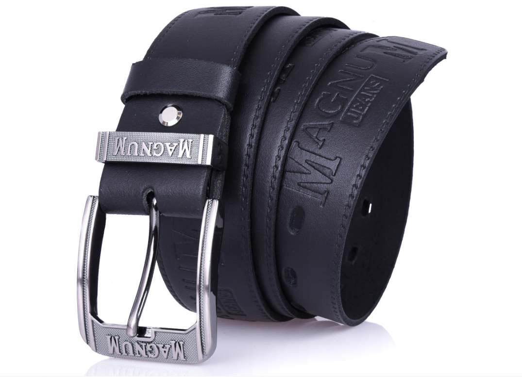 Leather Belt for Men Black Classic Design Durable and Stylish Accessory 105 cm-image