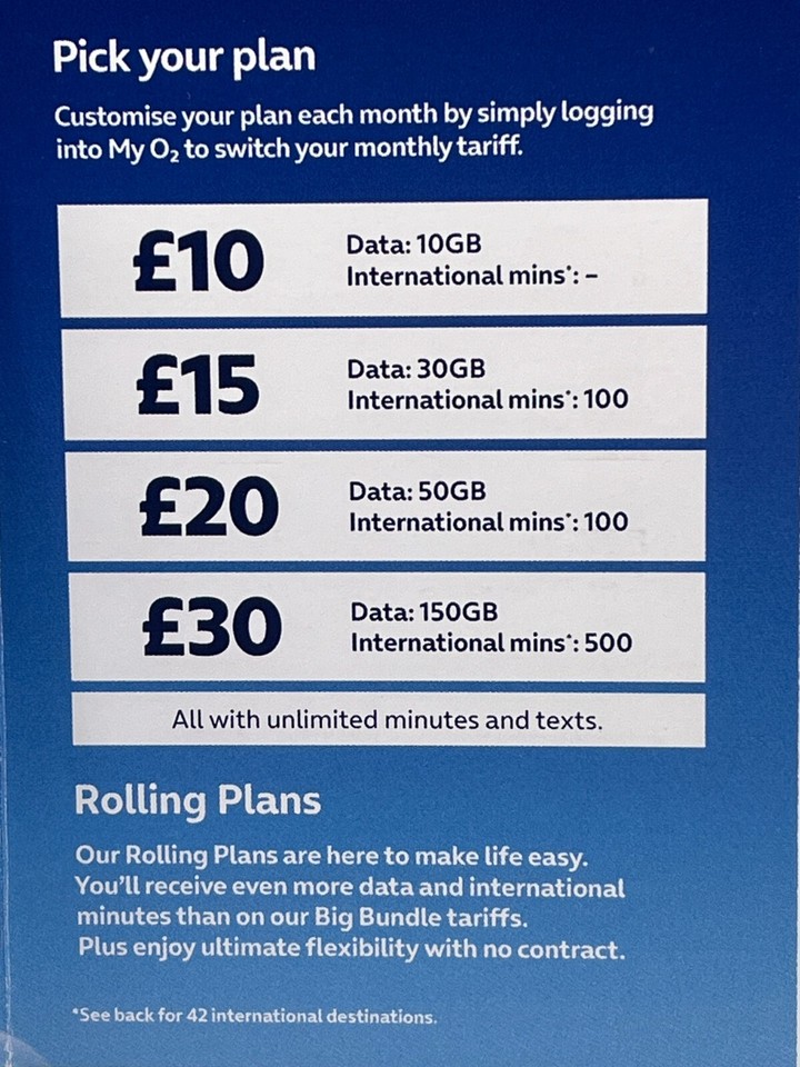O2 Sim Card - PAYG -PAY AS YOU GO 2G/3G/4G O2 Pay As You Go 02 New | eBay