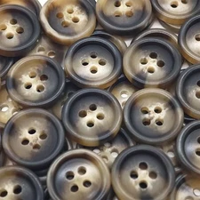 100-Pcs 1/2" Small Brown Resin Sewing Buttons | Bulk Sewing Replacement Butto...