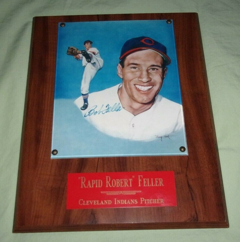 Bob Feller " Rapid Robert Feller " Doug West Print ~ Cleveland Indians ~ MLB HOF