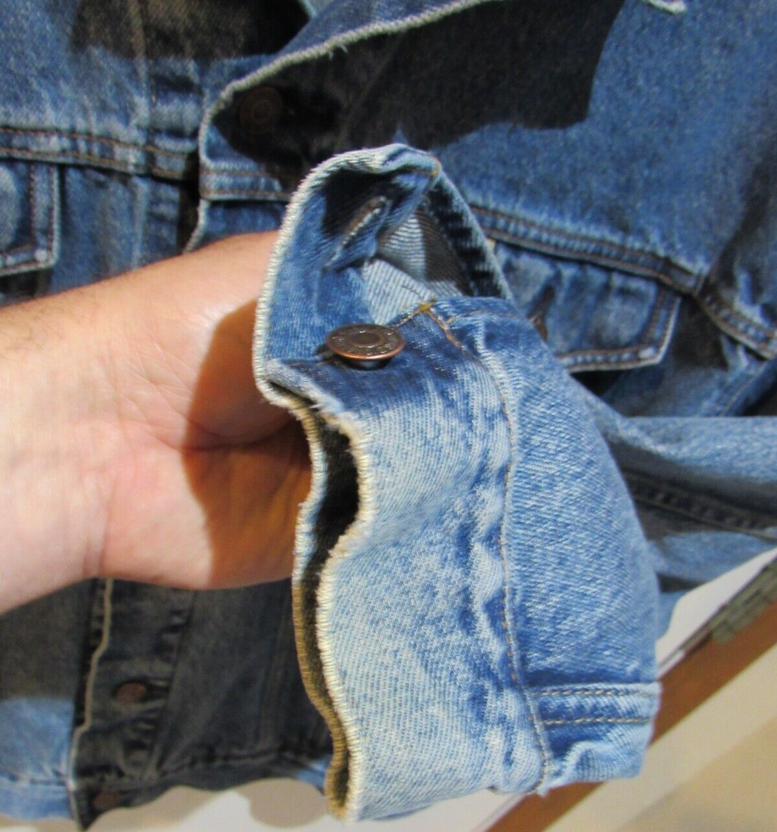 Levi Strauss Signature Blue Denim Trucker Jean Jacket Size ADULT