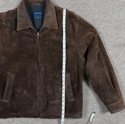 Brooks Brothers Brown Suede Leather Harrington Full Zip Jacket