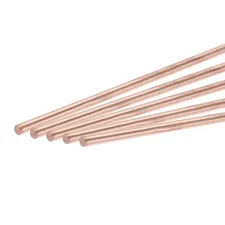 5 Pack Pure Copper Round Rod 3mm/0.12 Inch Dia 13 Inch Length Copper Rod