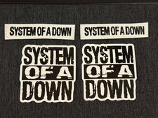 Lot 4 SYSTEM OF A DOWN 1/2" to 4 1/2" Band Logo STICKERS Black FAST FREE SHIP