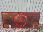 Vtg 1930s Polarine Red Crown Double-Sided Porcelain Motor Oil Gas Station Sign
