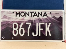 SEARCH AND ASSIST   MONTANA VANITY LICENSE PLATE  867JKF (867 JFK)