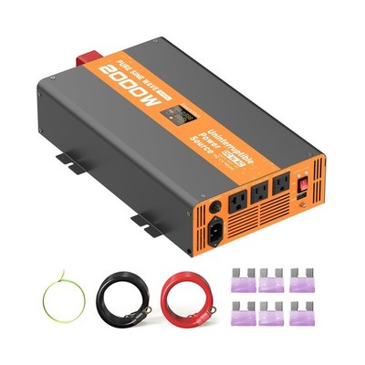 2000W Sump Pump Battery Backup, Uninterruptible Power Source with Pure Sine W...